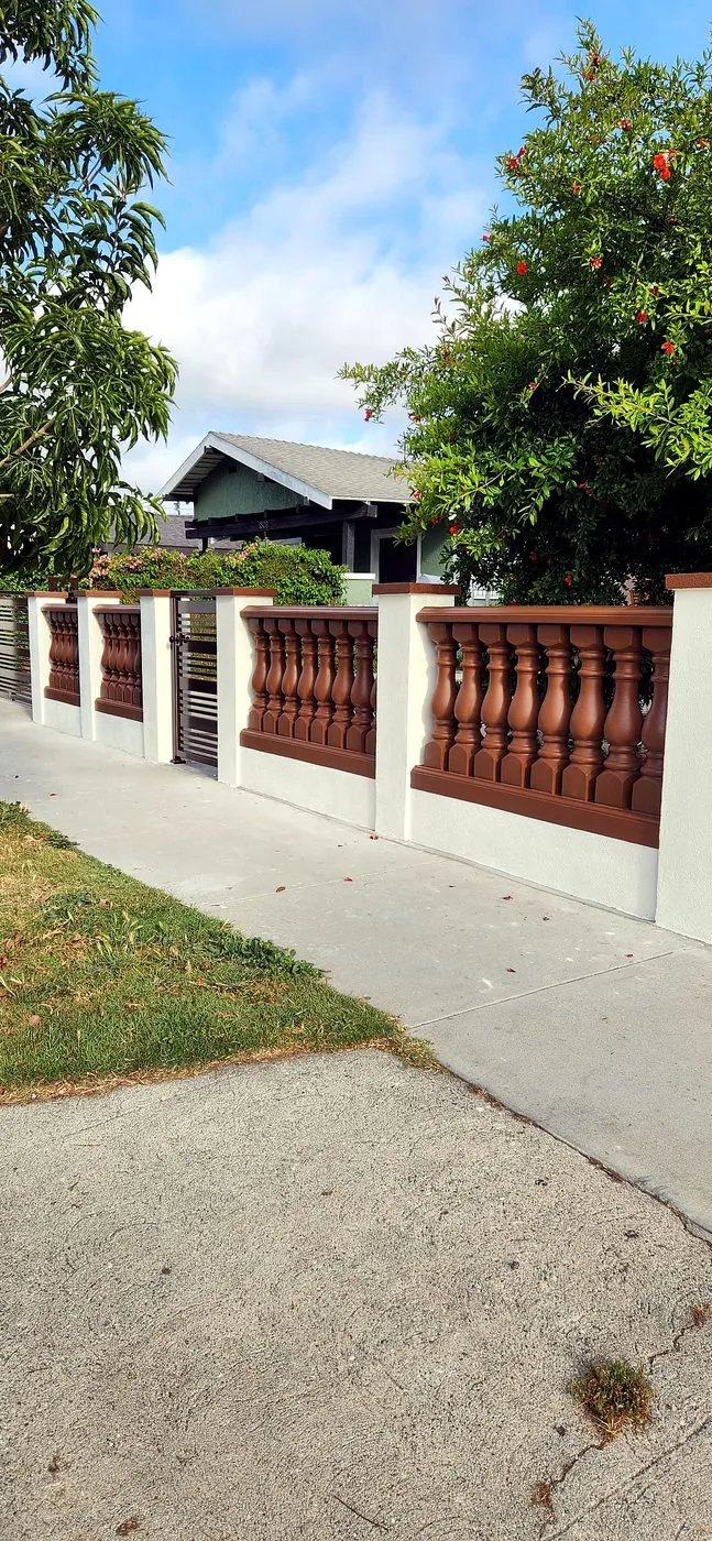 After: painted balustrade fence